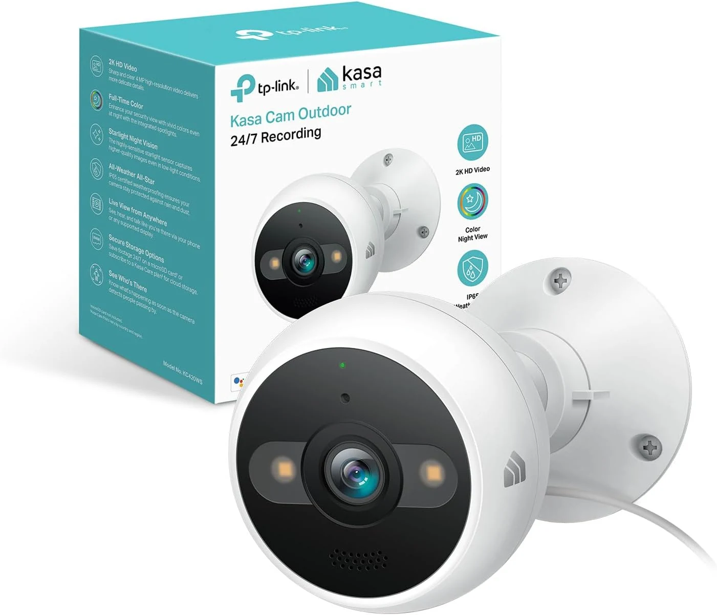 Kasa 2K+ Outdoor Wired Security Camera (KC420WS)