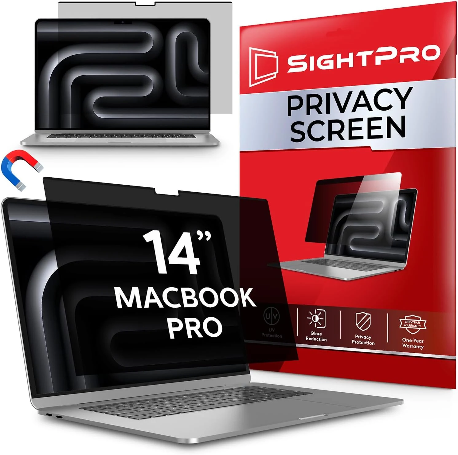 SightPro Magnetic Privacy Screen for MacBook Pro 14 Inch (2021-2026, M1-M5, Pro, Max)