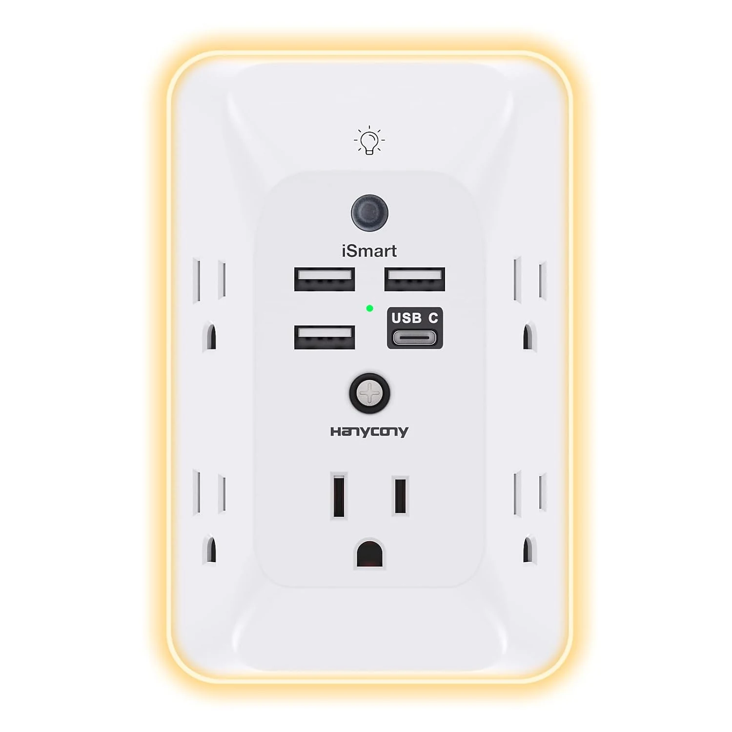 Outlet Extender with Night Light, HANYCONY Multi Plug Outlet, USB review