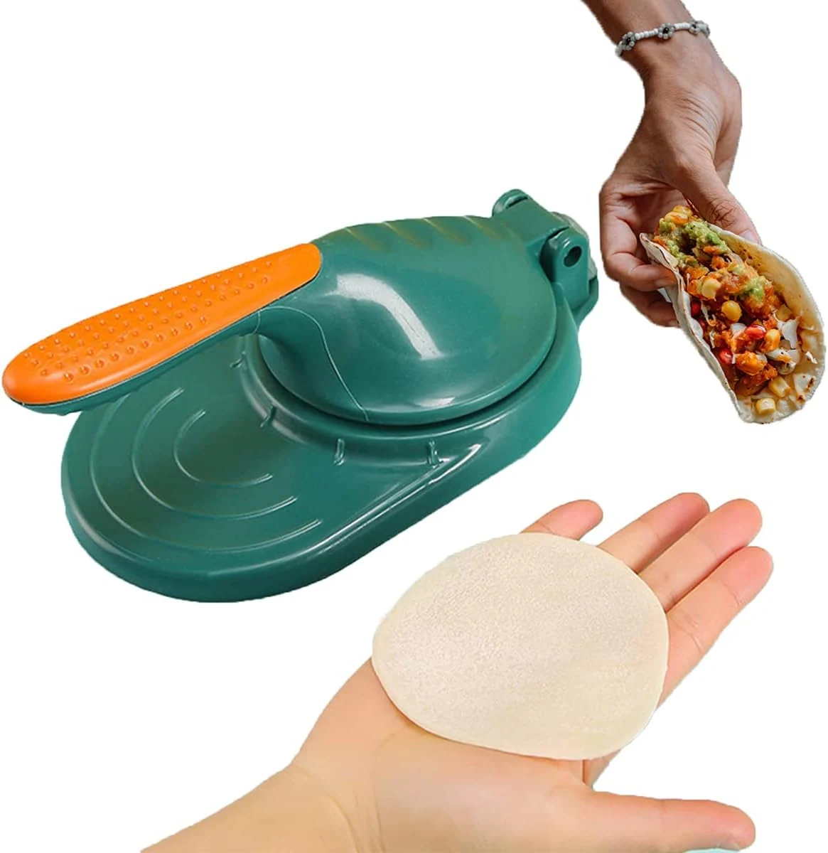 Tortilla Maker Press, Manual Skin Press Mold Kitchen Gadget for Tacos Corn Tortillas Pancakes Ravioli Chinese Dumppling