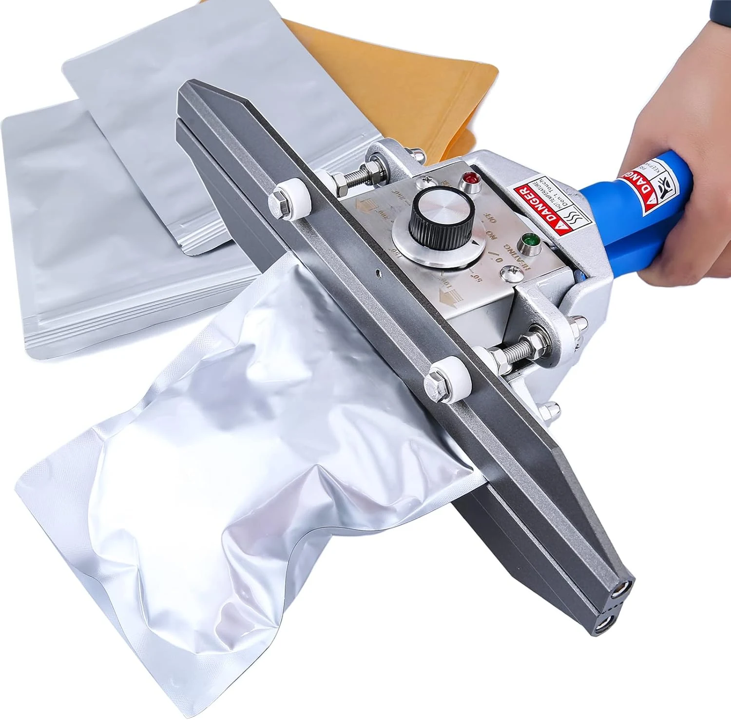Portable Hand Held Mylar Bag Crimper and Sealer (12 inch) by Fanlocn