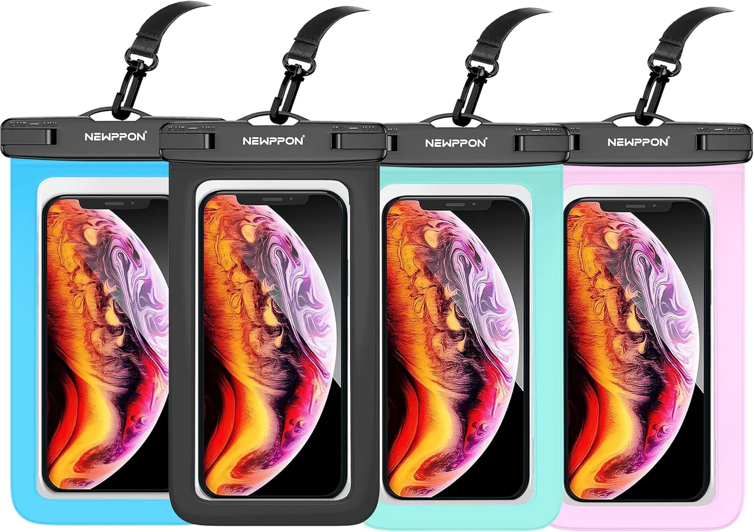 4 Pack 8.5“ Waterproof Cell Phone Pouch