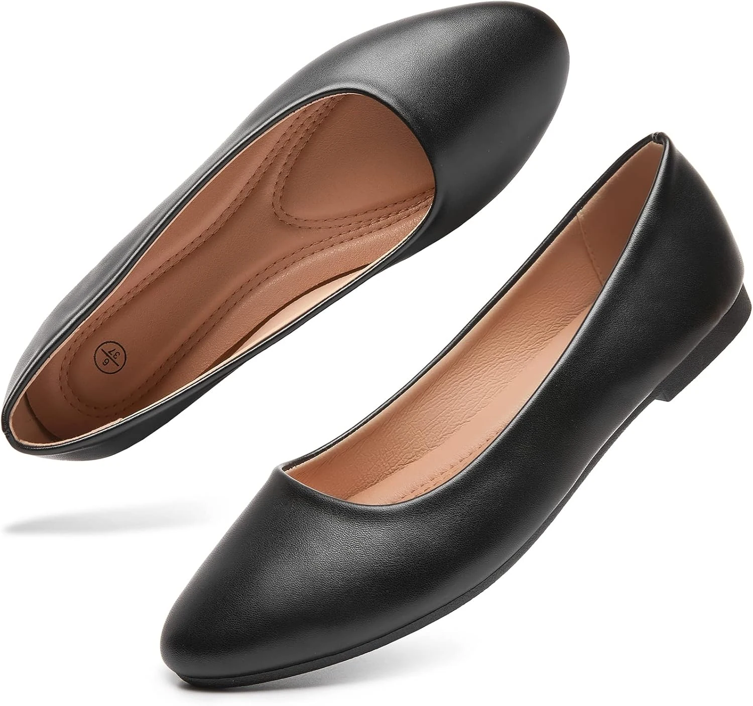 Hash Bubbie Women’s Flats Shoes Ballet Flats Dress Shoes Comfortable PU Leather Slip on Shoes for Women