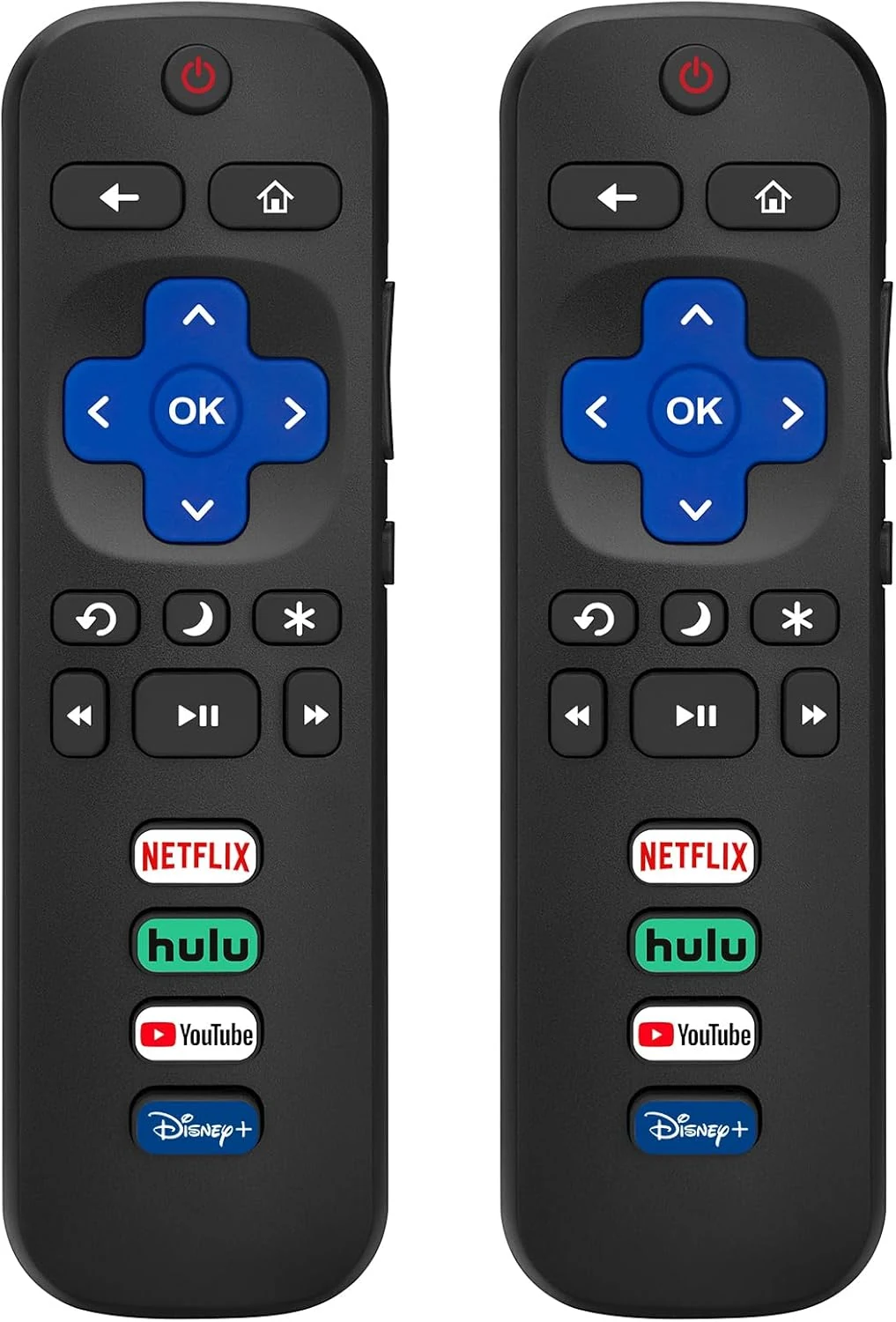 (Pack of 2) Replacement Remote Control Only for Roku TV, Compatible for TCL Roku/Hisense Roku/Onn Roku/Sharp Roku/Element Roku/Westinghouse Roku/Philips Roku Smart TVs
