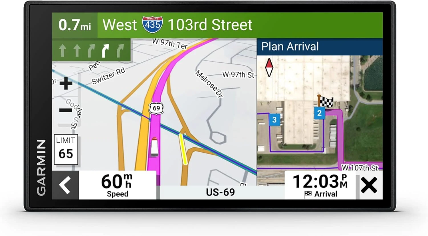 Garmin dezl OTR610, Large, Easy-to-Read 6" GPS Truck Navigator, Custom
