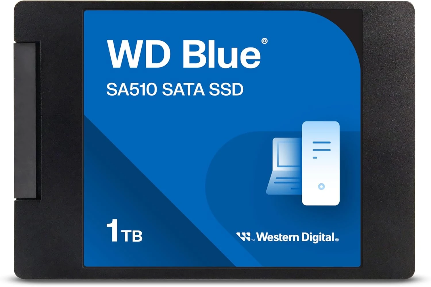 Western Digital 1TB WD Blue SA510 SATA Internal Solid State Drive SSD - SATA III 6 Gb/s, 2.5"/7mm, Up to 560 MB/s (WDS100T3B0A)