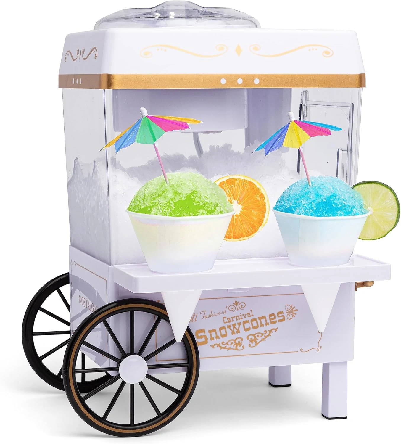 Nostalgia Snow Cone Shaved Ice Machine - Retro Table-Top Slushie Machine