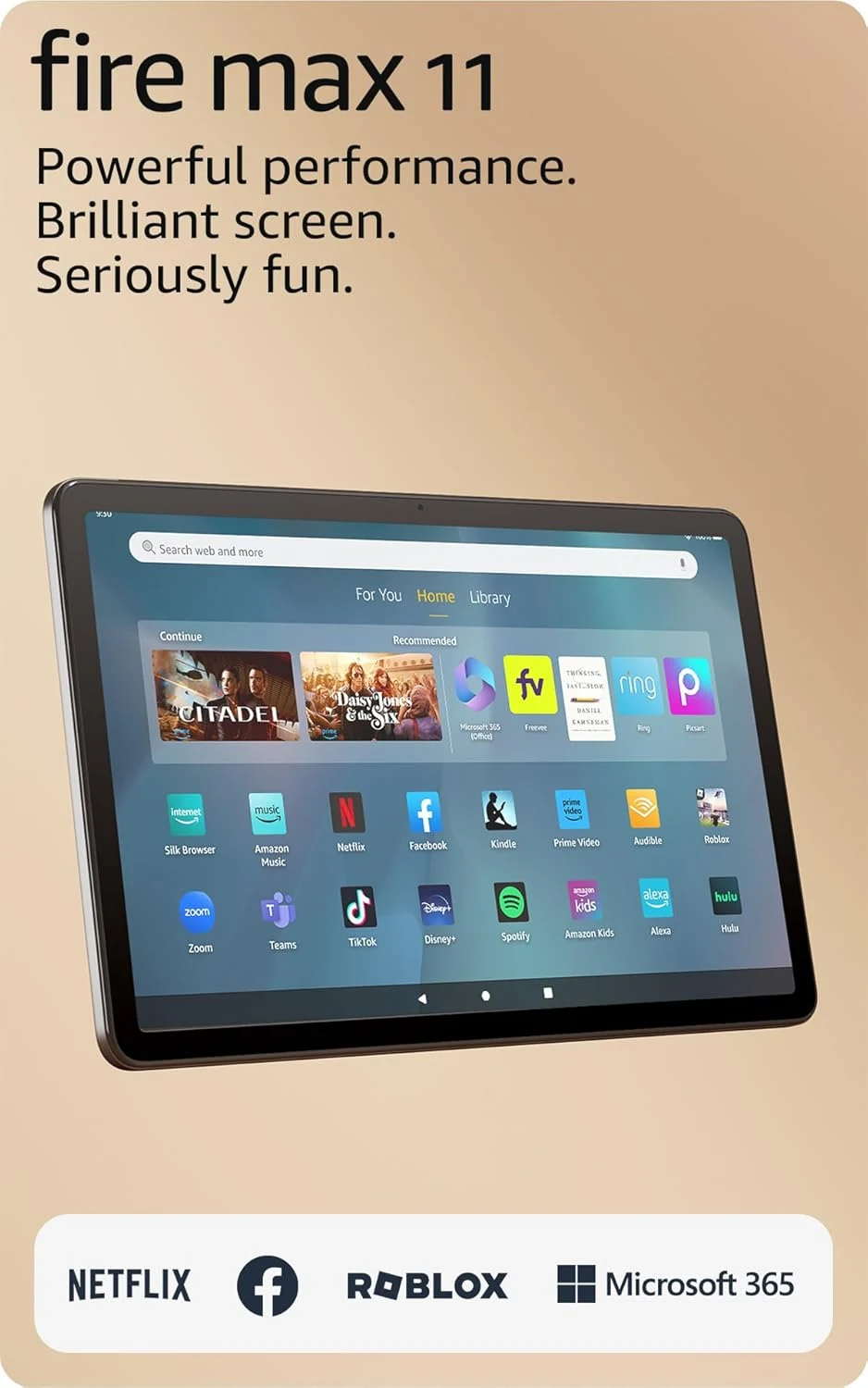 Amazon Fire Max 11 tablet, vivid 11” display, all-in-one for streaming, reading, and gaming