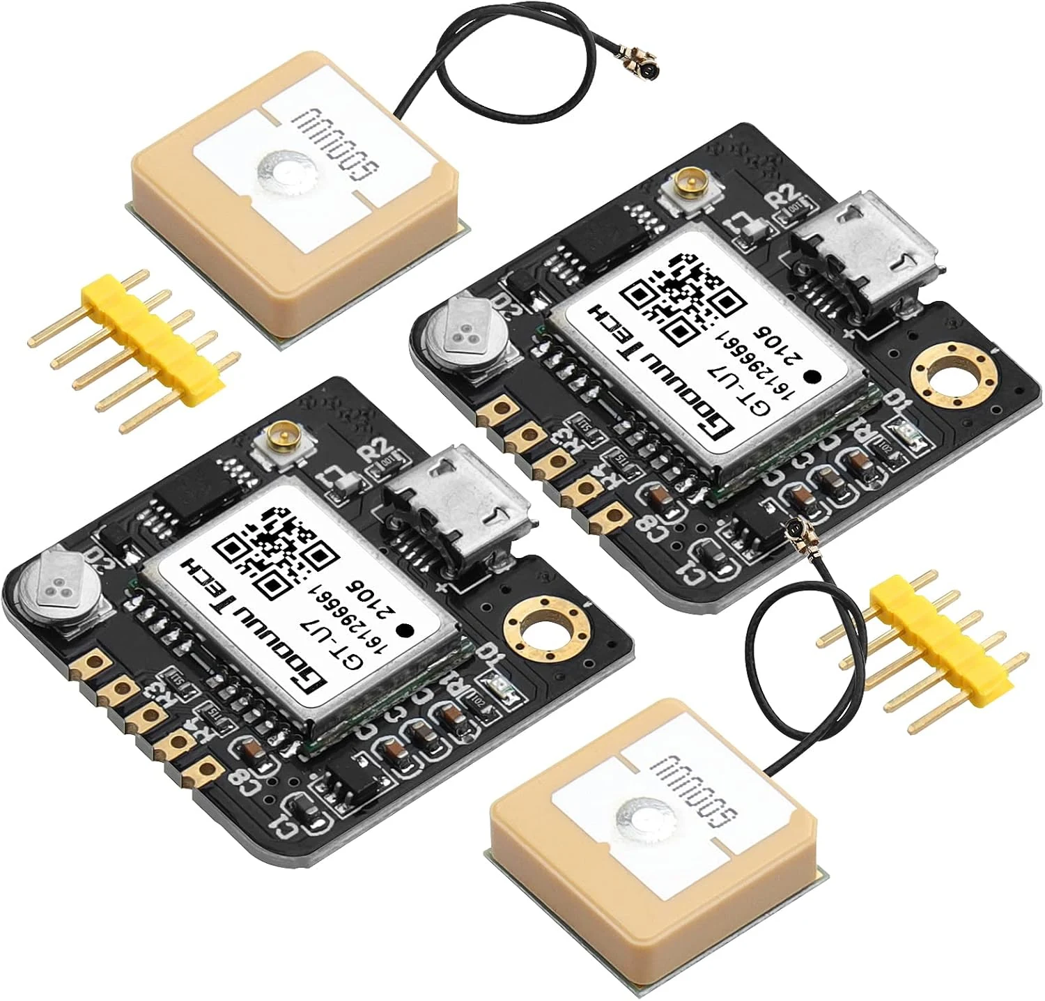2Pack GPS Module,Navigation Satellite Positioning NEO-6M,Arduino GPS, Drone Microcontroller, GPS Receiver Compatible with 51 Microcontroller STM32 Arduino UNO R3 with Antenna