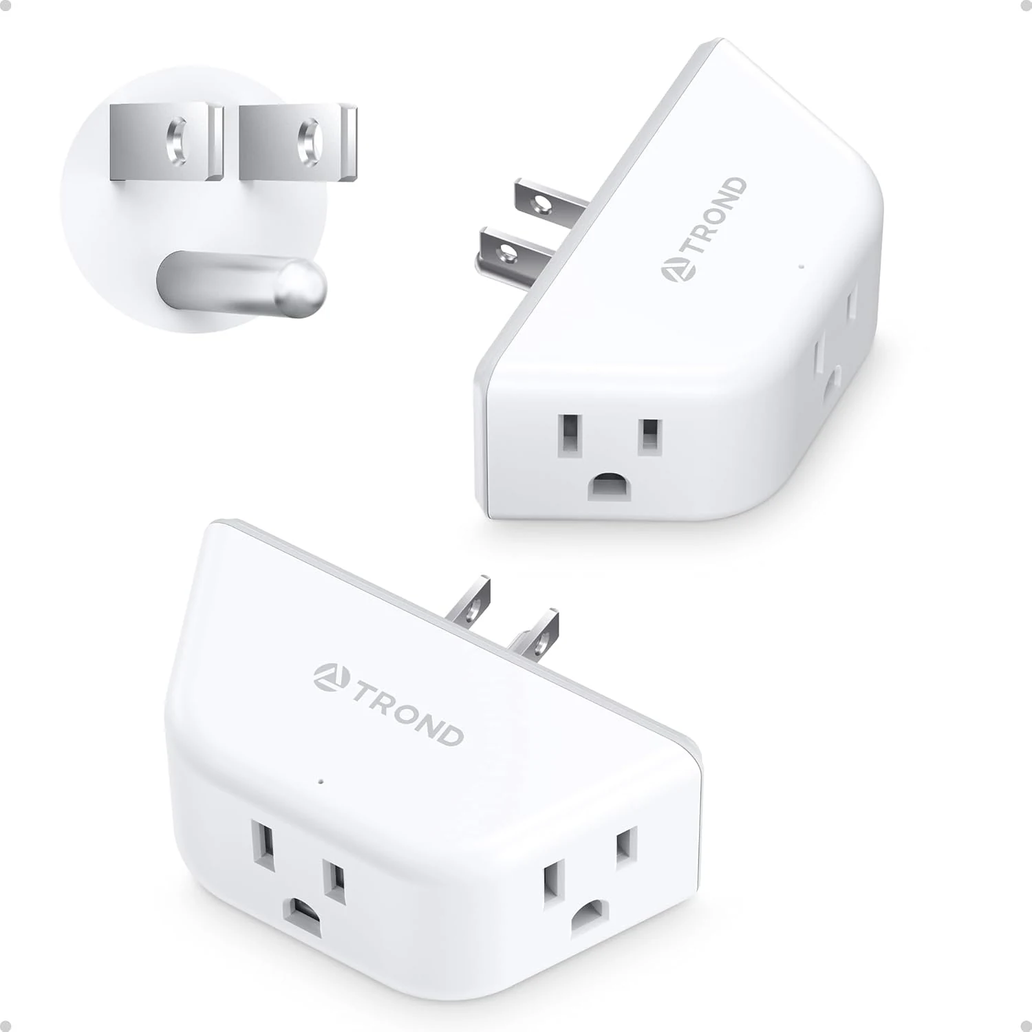 TROND Multi Plug Outlet Extender 2 Pack