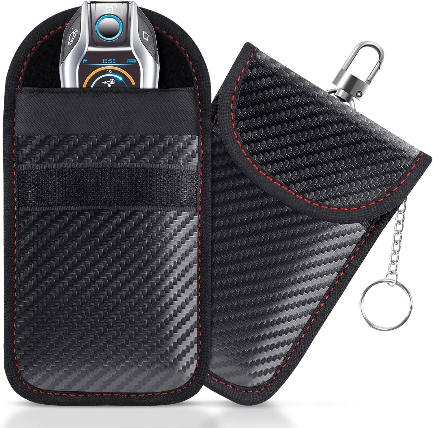 lanpard Faraday Pouch for Car Keys, Faraday Bag, Car RFID Signal Blocking Holder (2 Pack)