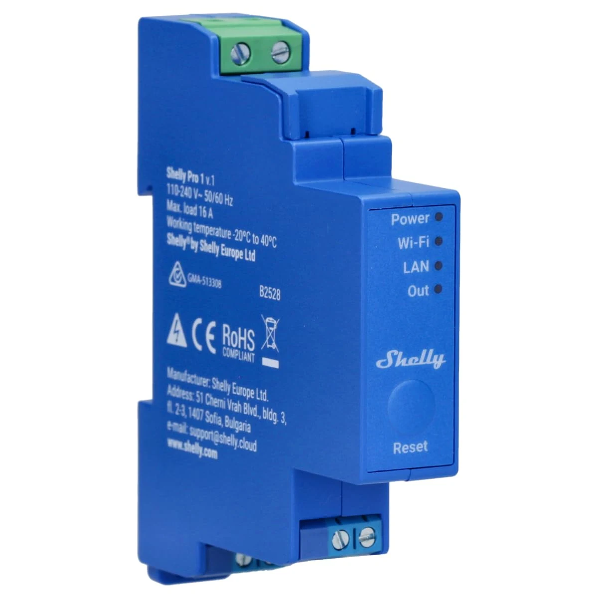 Shelly Pro 1 | Wi-Fi & LAN, 1-Channel Smart Relay Switch