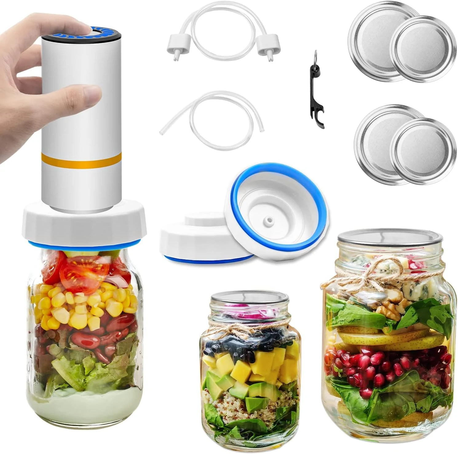Electric Mason Jar Vacuum Sealer Kit ,Handheld Food Vacuum Sealer