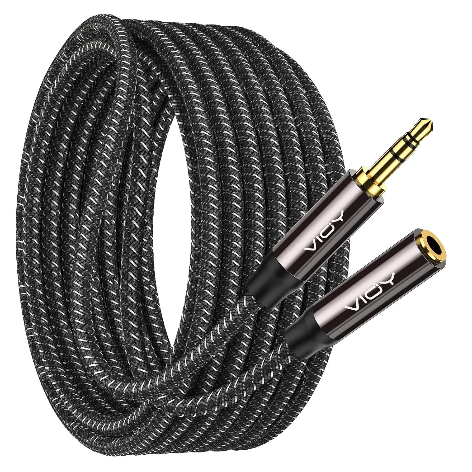 VIOY Headphone Extension Cable 20 FT,[Copper Shell, Hi-Fi Sound] 3.5 mm Male to Female Stereo Audio Cable Nylon Braided Aux Cord