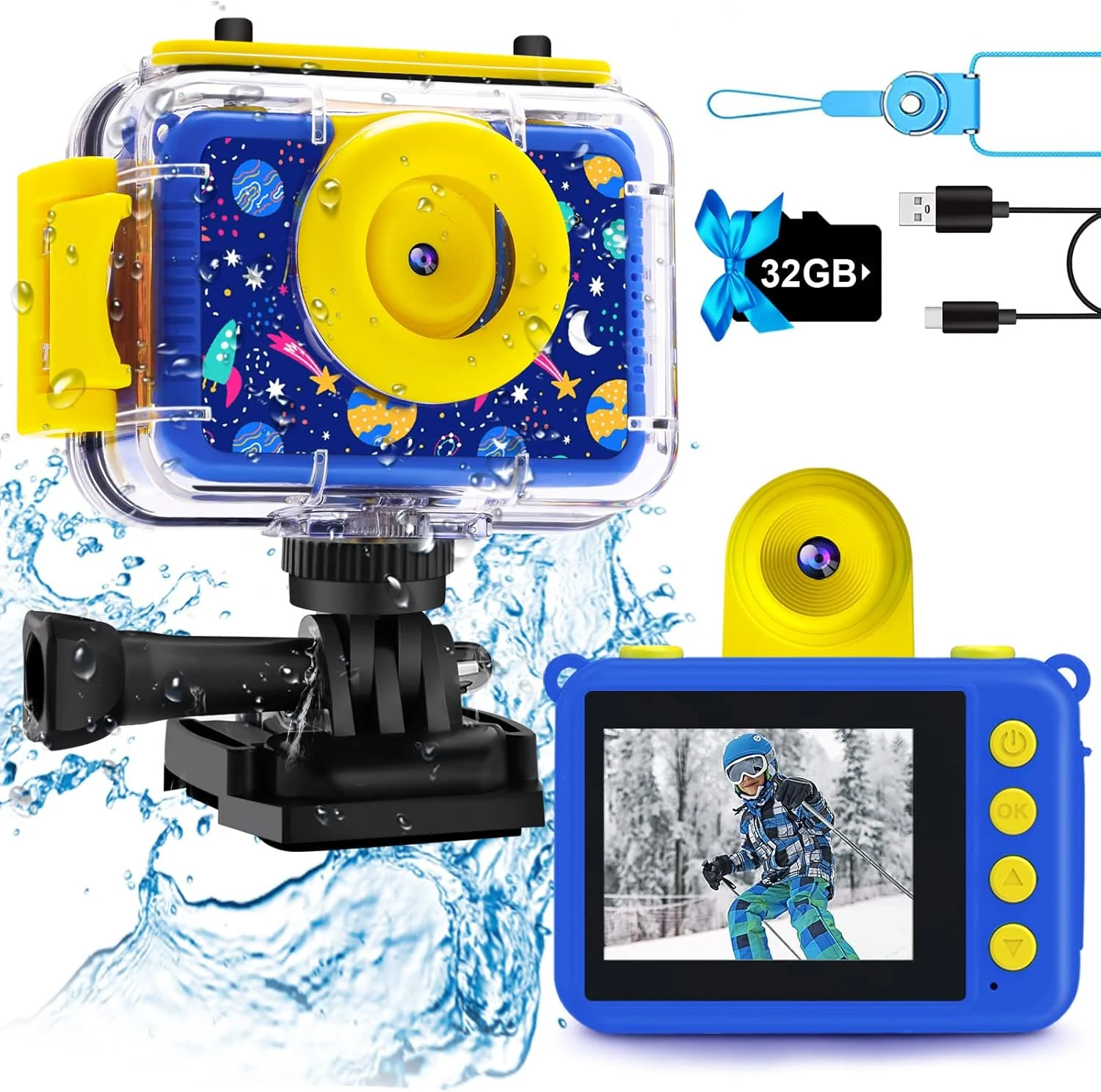 Pool Toy & Kids Underwater Camera 99FT Waterproof Kid Action Camera (SplashCam)
