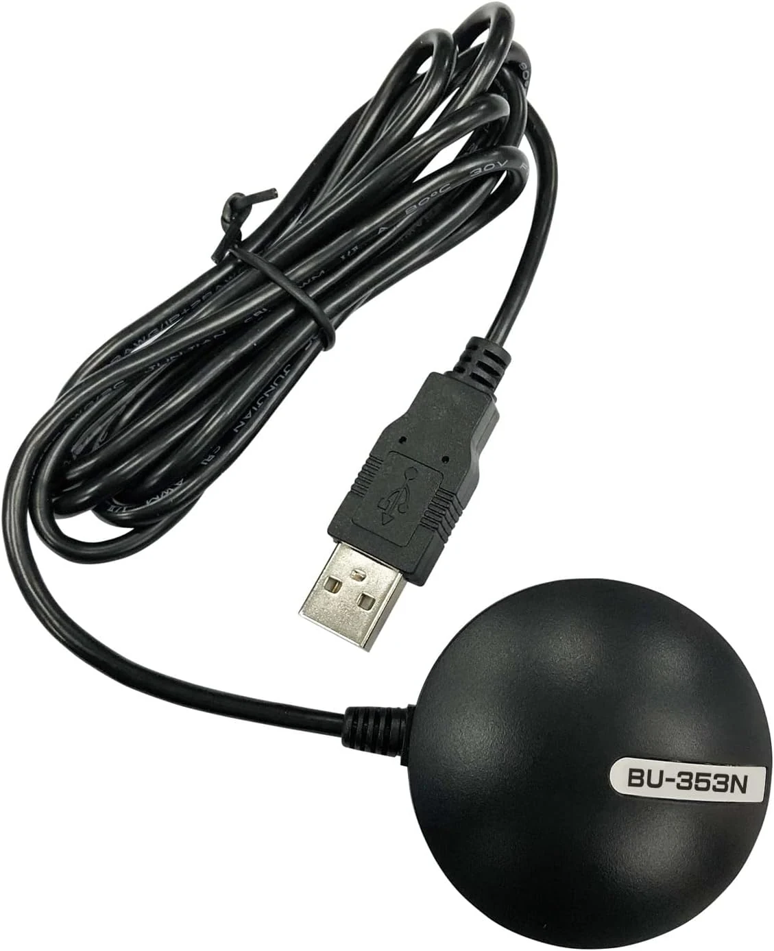GlobalSat BU-353N USB GPS Receiver, Black, Made in Taiwan