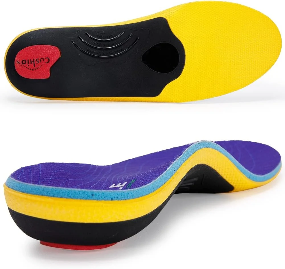 VALSOLE Heavy Duty Support Pain Relief Orthotics (220+ lbs) for Plantar Fasciitis, High Arch Insoles