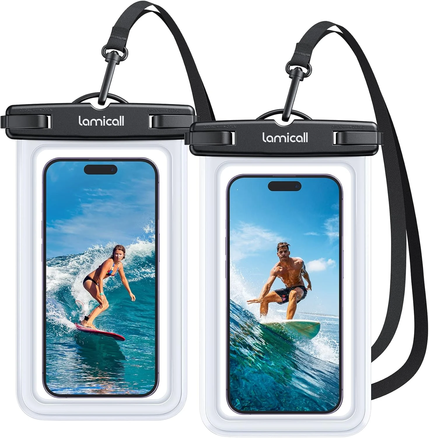 Lamicall Waterproof Phone Pouch Case (2 Pack)