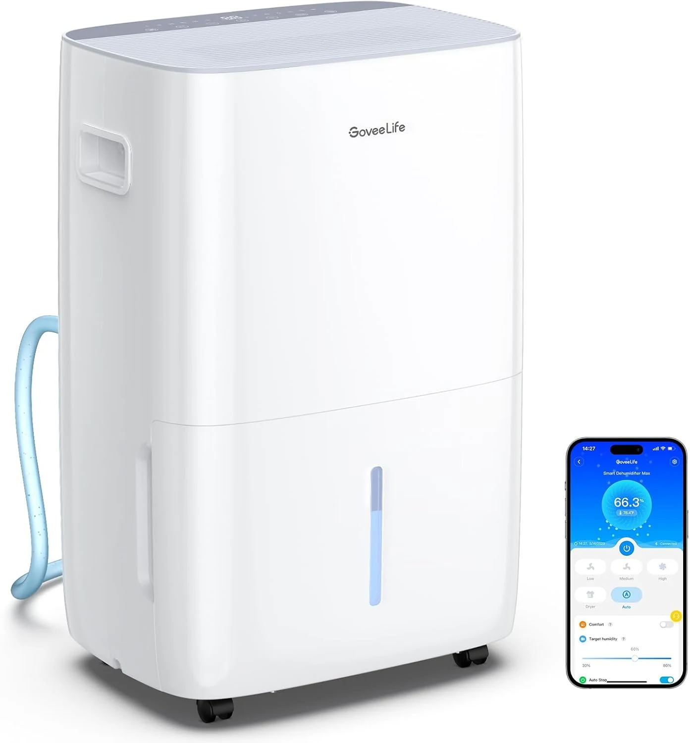 GoveeLife Dehumidifier for Home 4,500 Sq.Ft, 50 to 137 Pint Smart Auto Humidity Control