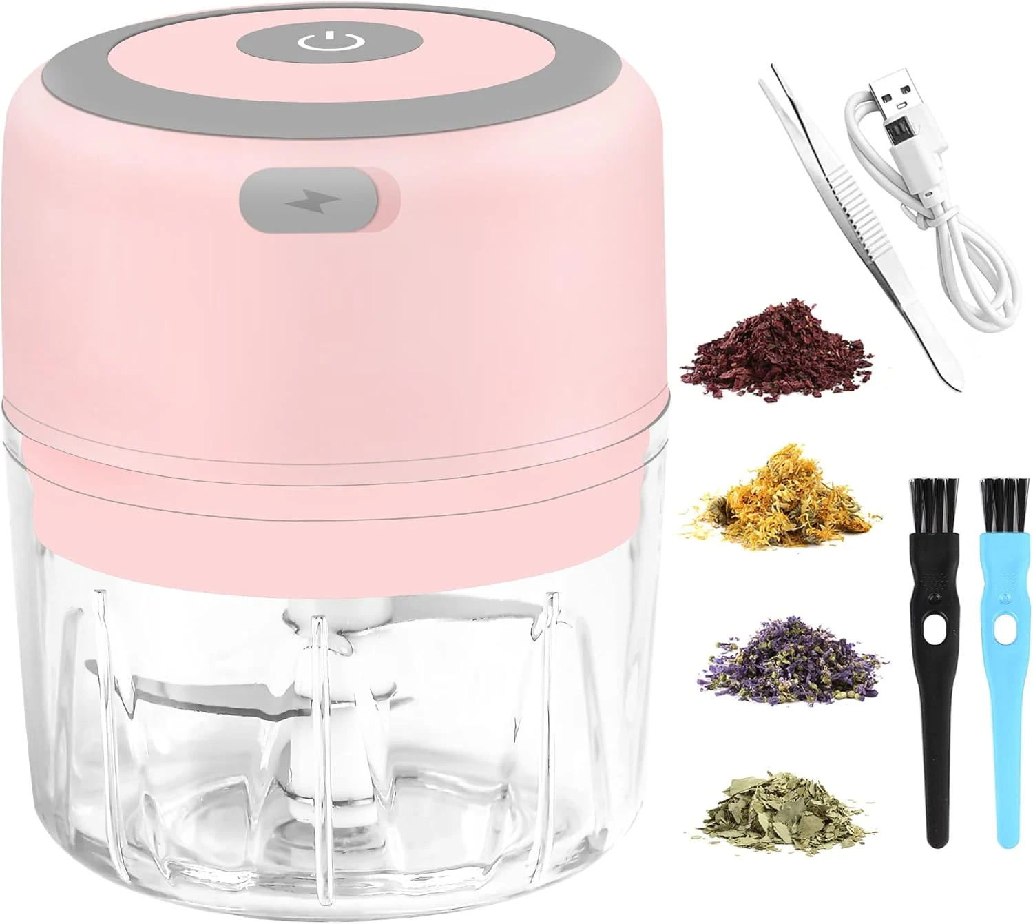 VRUPINZE Electric Herb Grinder (Pink)