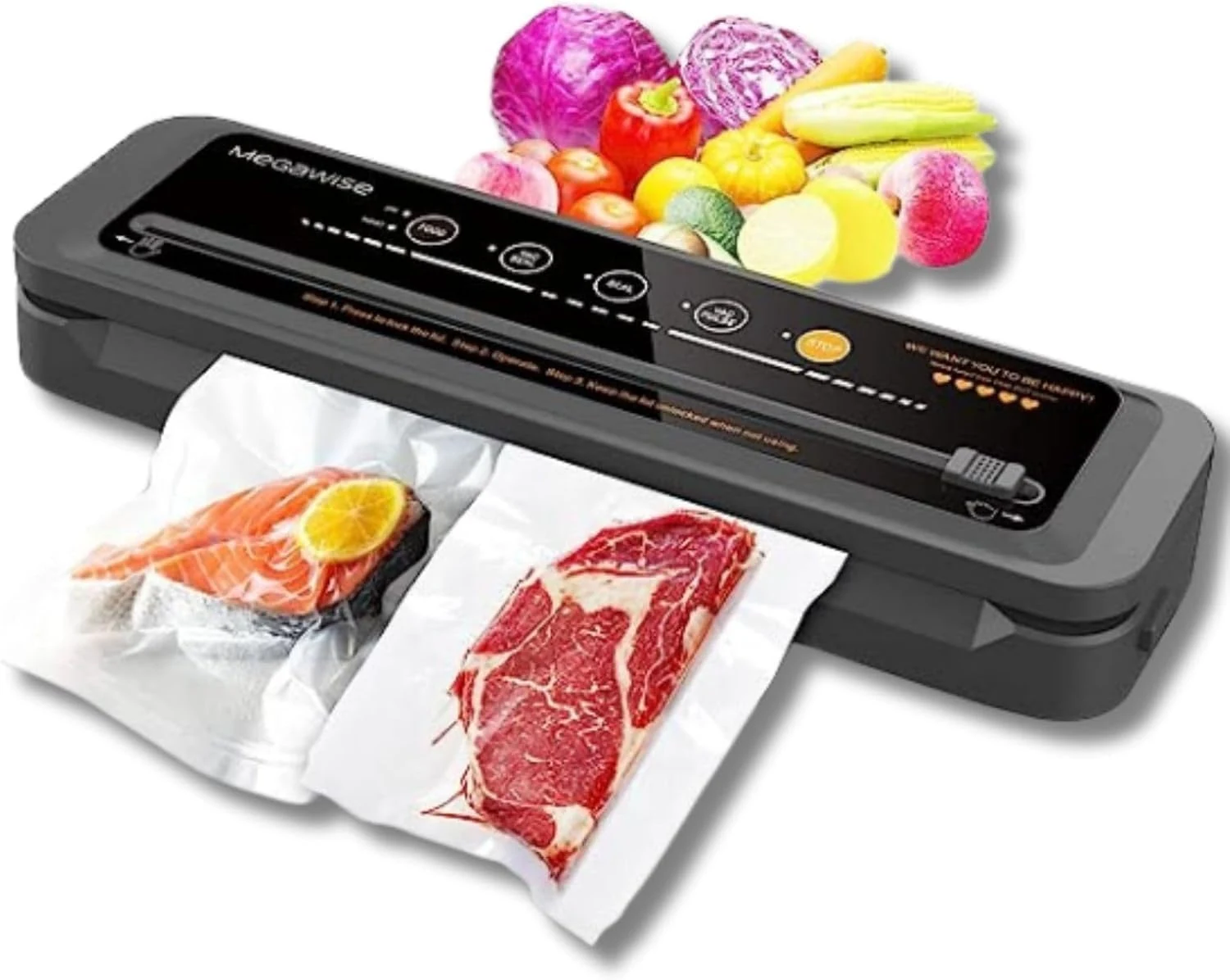 MegaWise Powerful and Compact Vacuum Sealer Machine One-Touch Automatic Food review