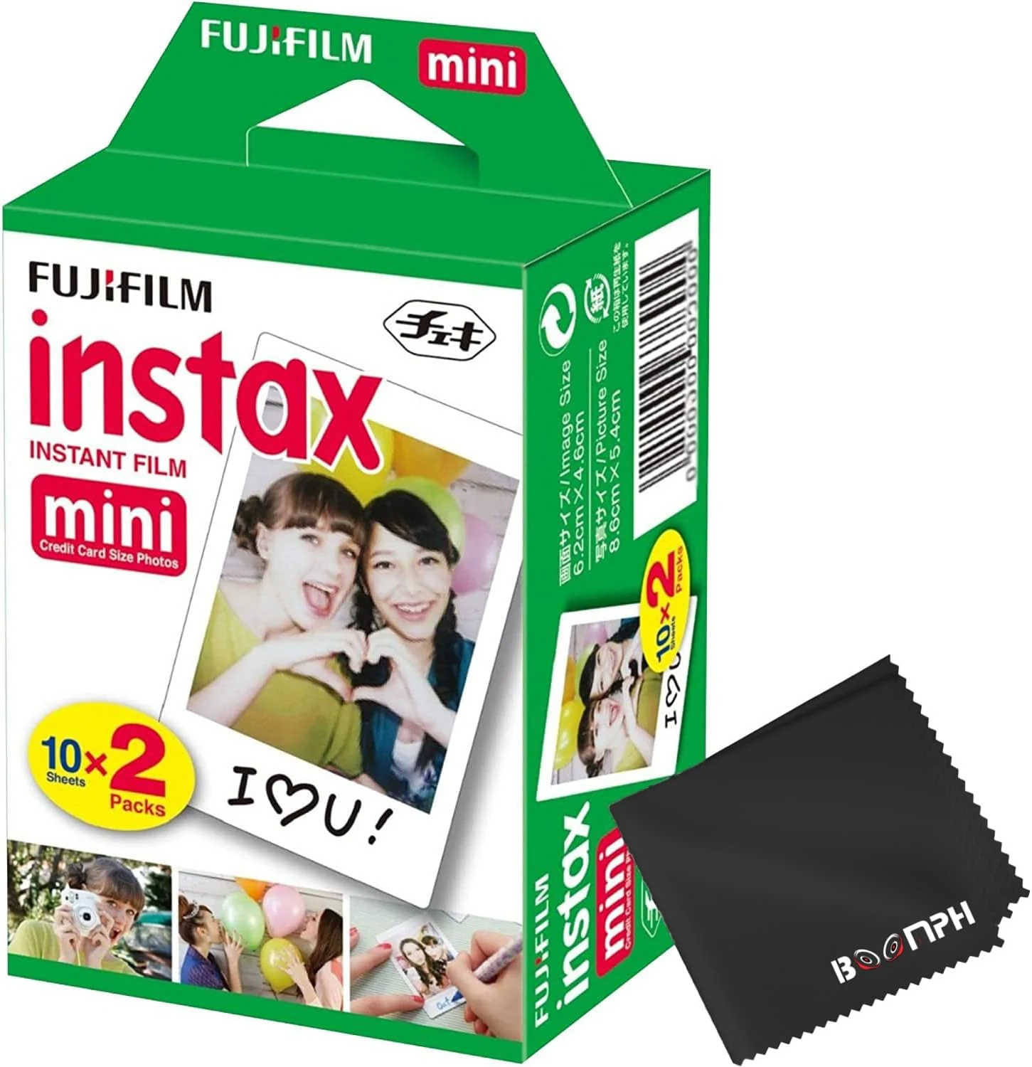Fujifilm Instax Mini Instant Camera Film (20 Shoots Total, 10 Sheets x 2)