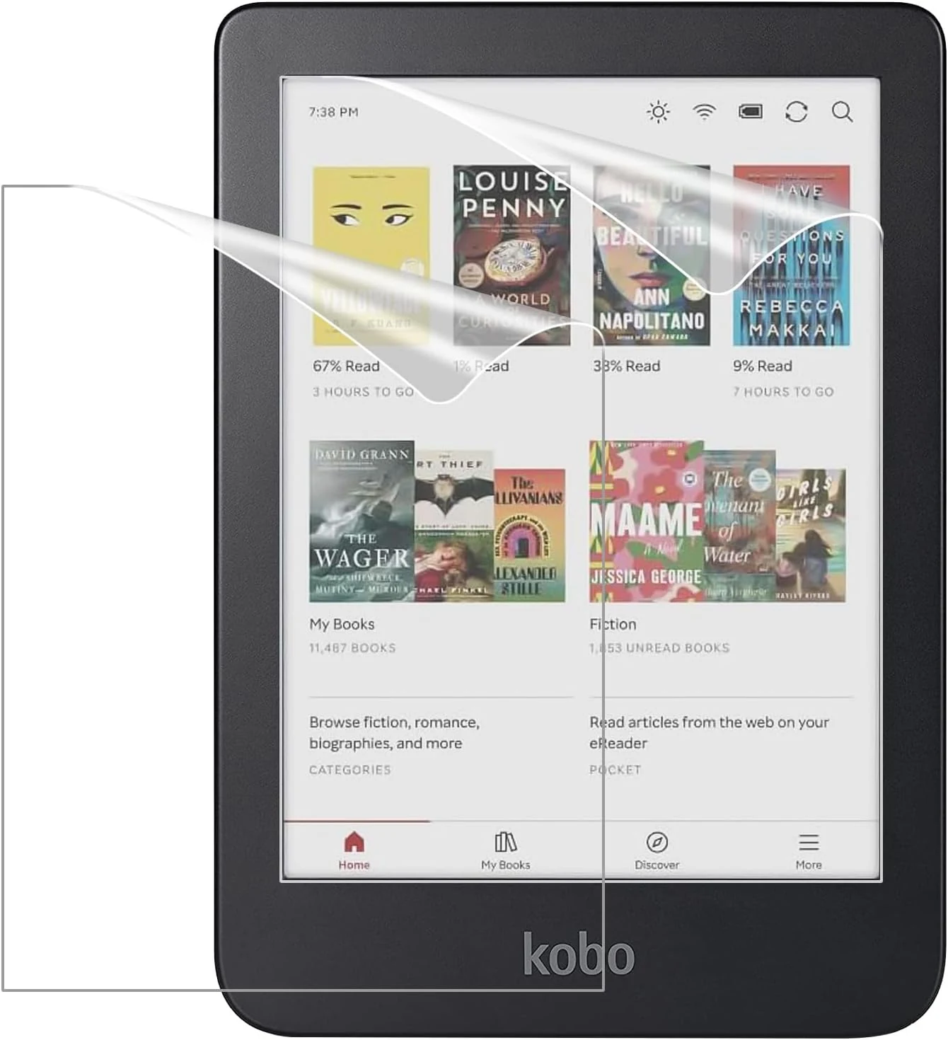 MoKo 2-Pack Screen Protector for Kobo Clara 6" 2024, Anti-Glare