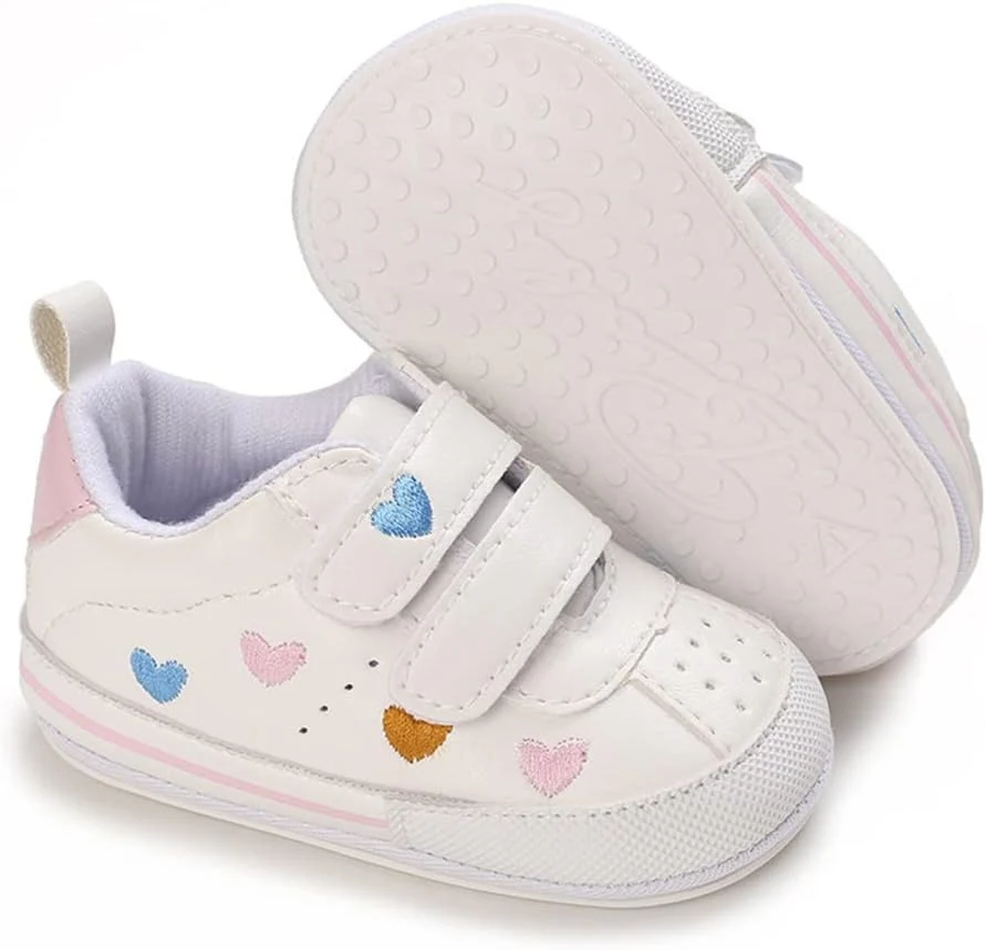 Clowora Baby Boys Girls Shoes Non-Slip Rubber Sole Sneakers Infant First Walking Toddler Crib Shoes Newborn Loafers Flats