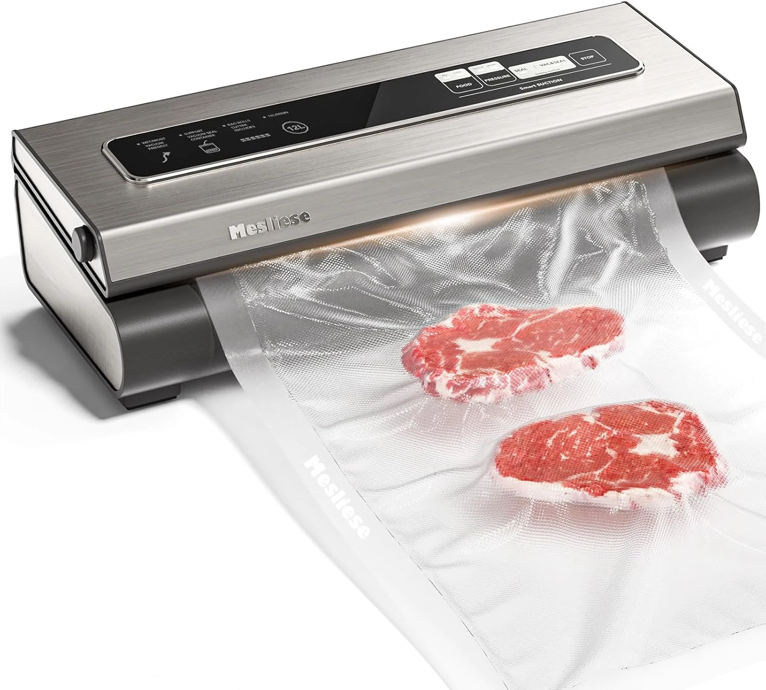 Mesliese Vacuum Sealer Machine Powerful 90Kpa Precision 6-in-1 Compact Food Preservation System