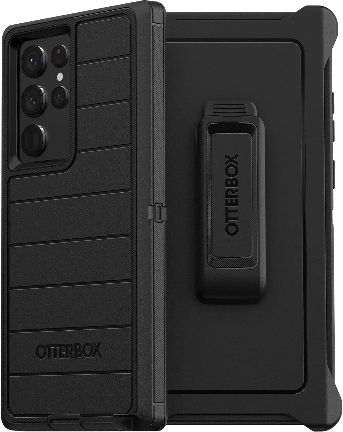 OtterBox Defender Series Case for Samsung Galaxy S22 Ultra (Only) - Holster Clip Included - Microbial Defense Protection - Black