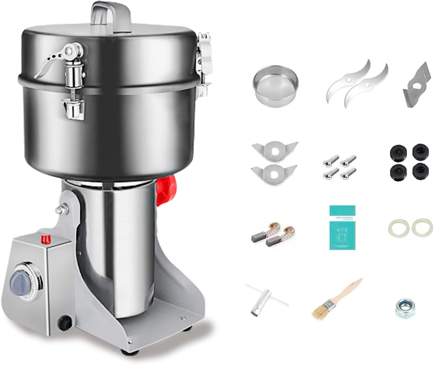 Swing Grain Mill 2500g, Electric Grain Grinder, Stainless Steel Grain Mill Grinder 4500W (110V)
