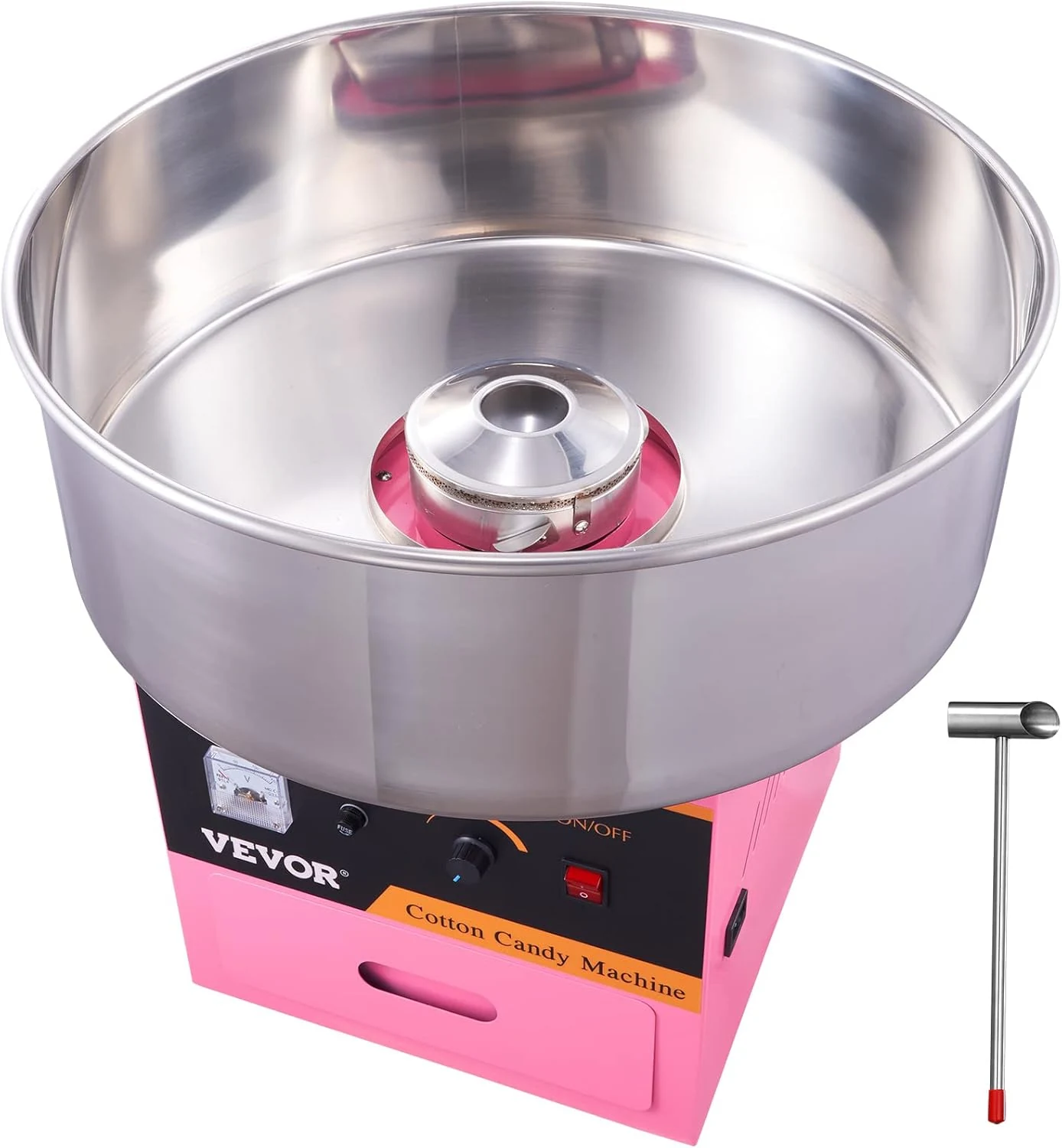VEVOR Electric Cotton Candy Machine, 1000W Commercial Floss Maker w/Stainless Steel Bowl