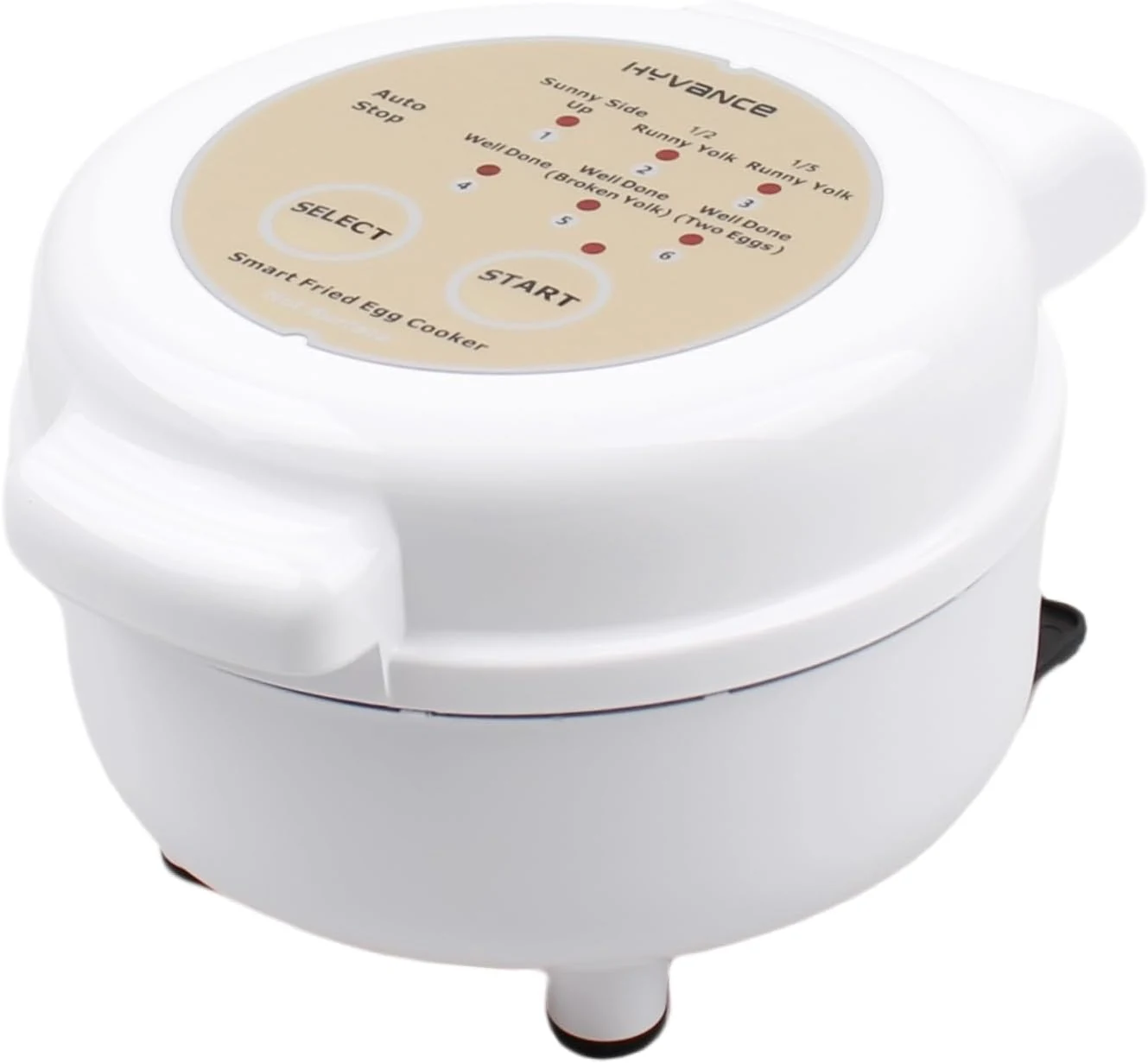 Hyvance Smart Fried Egg Cooker, Automatic Fried Egg Maker for 6 Features like Sunny Side Up, Over Easy, Fully Cooked & More