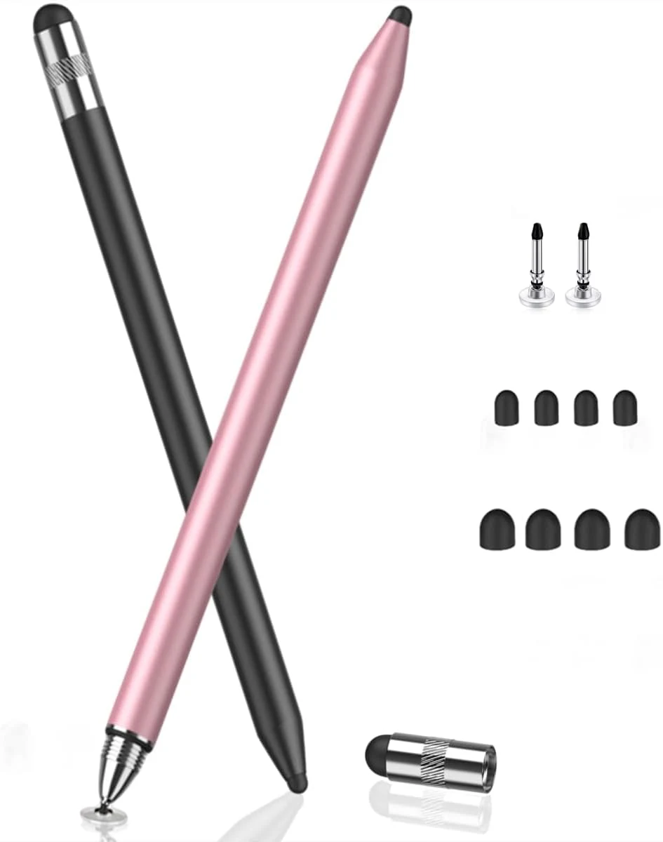 MEKO 3 in 1 Stylus Pens for Touch Screens, High Sensitivity & Precision Capacitive Stylus (2 Pack)