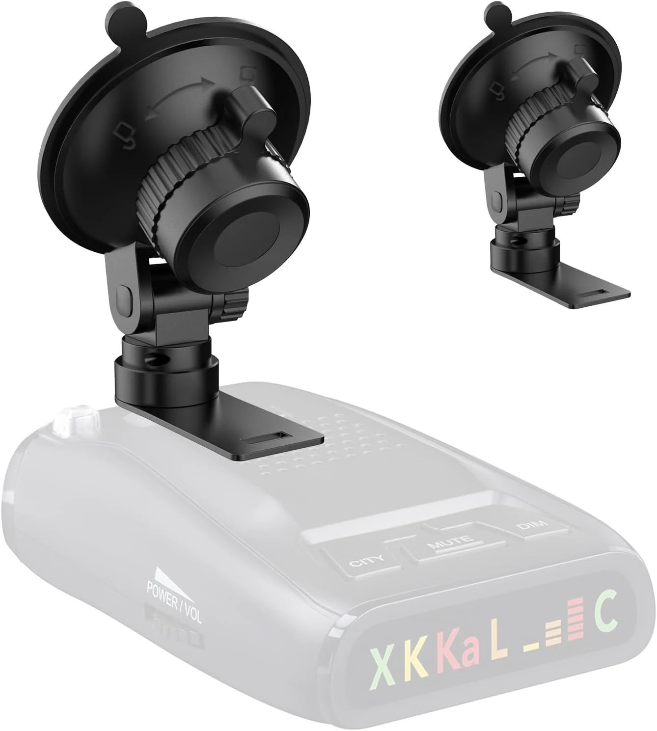 Radar Detector Mount, Car Windshield & Dashboard Suction Cup Bracket (Uniden Compatible)