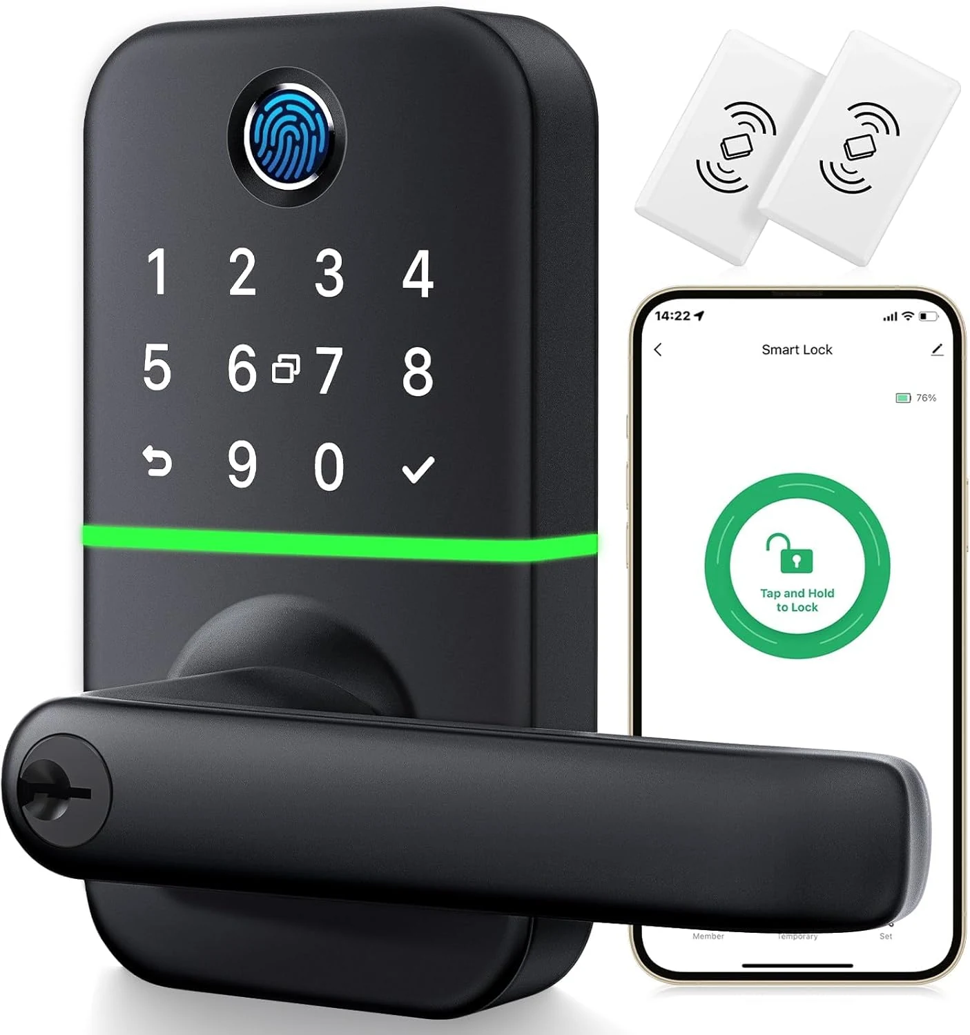 Keypad Smart Door Lock with Handle: Kucacci Keyless Entry Fingerprint review