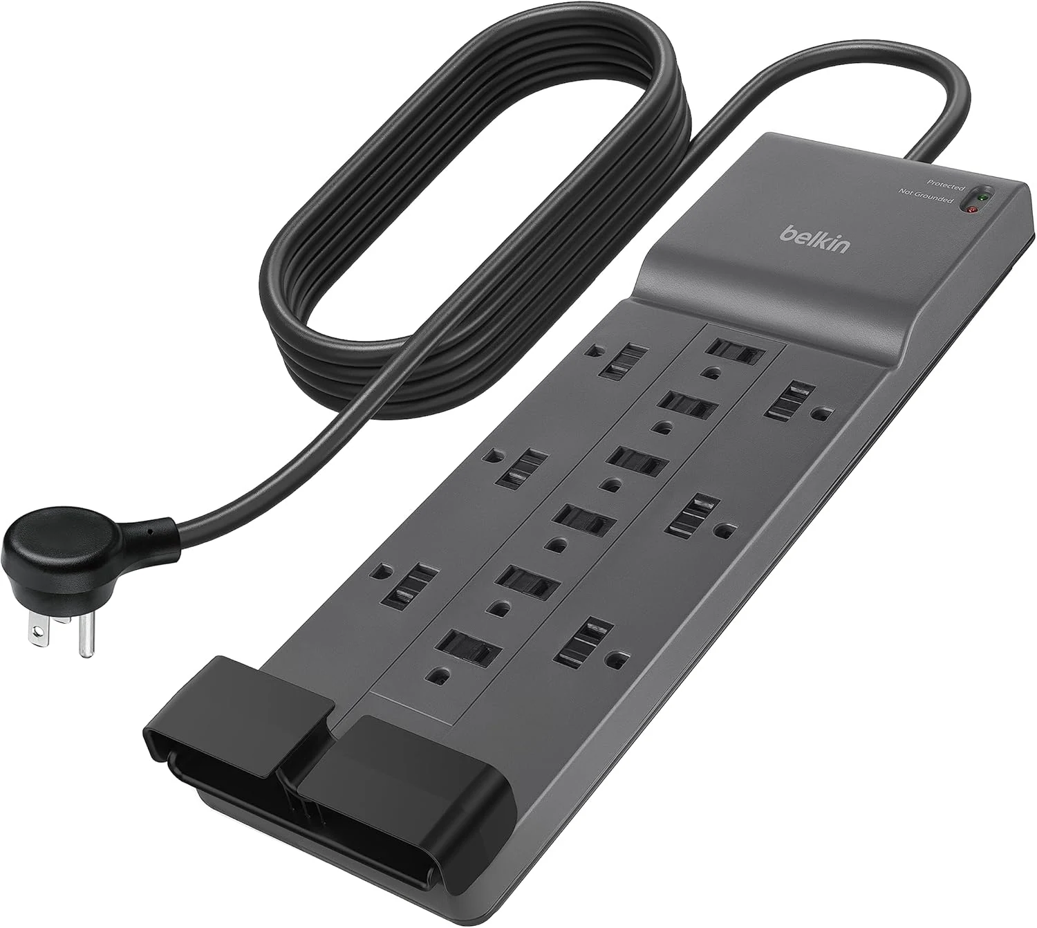 Belkin 12-Outlet Surge Protector Power Strip w/ 12 AC Outlets & 8ft Flat Plug (3,940 Joules)
