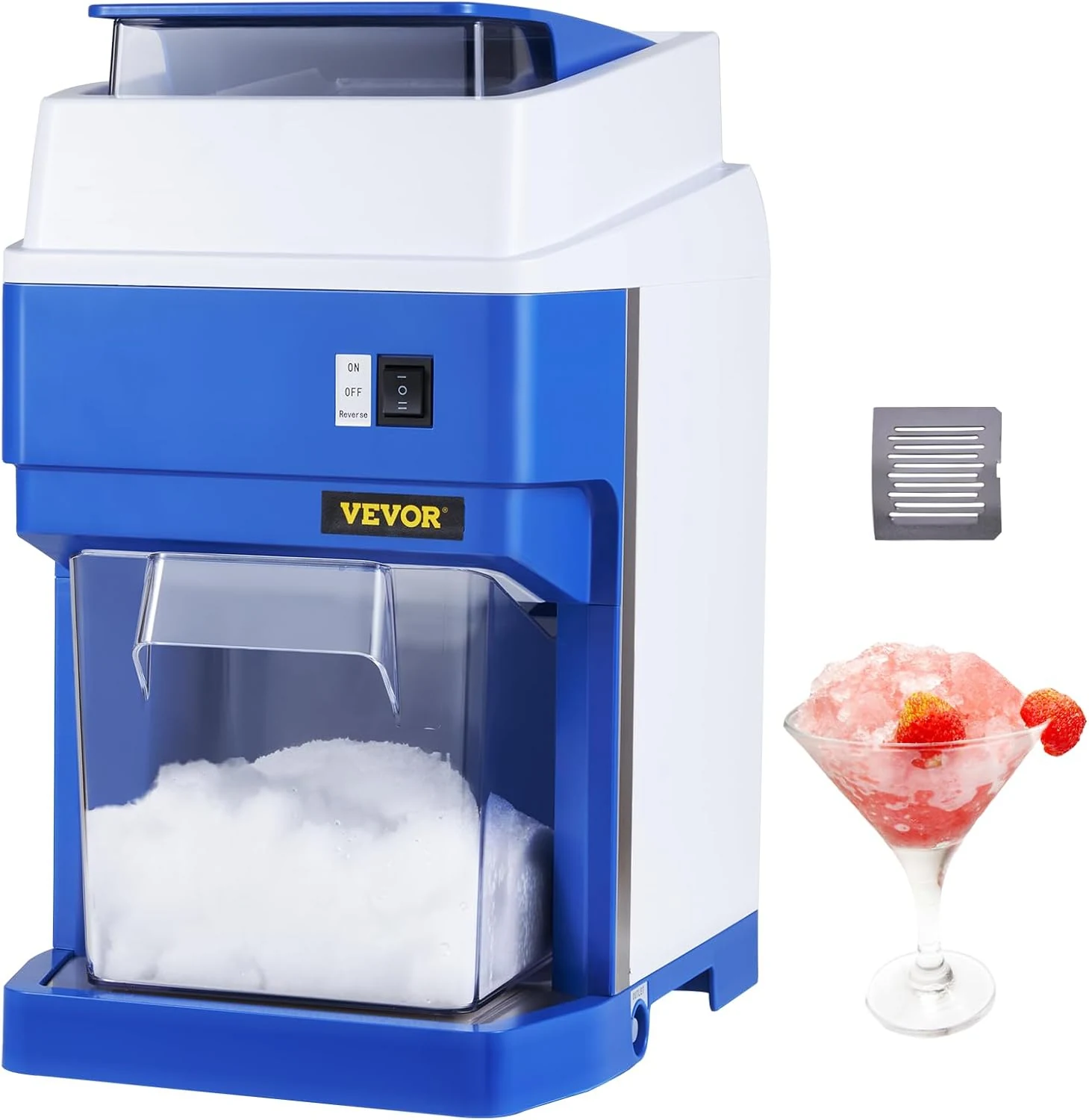 VEVOR Commercial Ice Shaver Crusher, 265lbs Per Hour Electric Snow Cone Maker