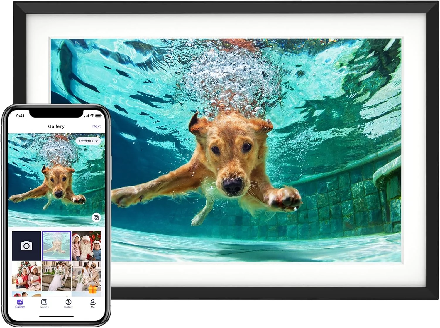Euphro 10.1'' Digital Picture Frame with 32GB Storage, Digital Photo review