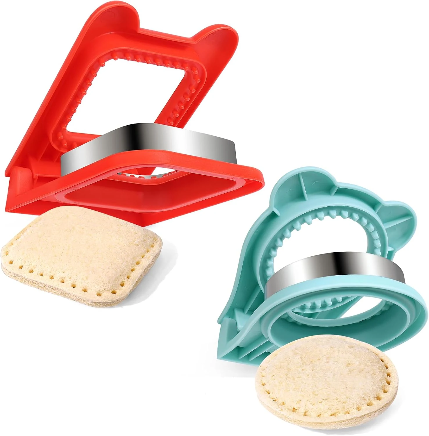 Vodolo Sandwich Maker,2PCS Sandwich Cutters for Kids Lunch,Crustless Breakfast Sandwich review