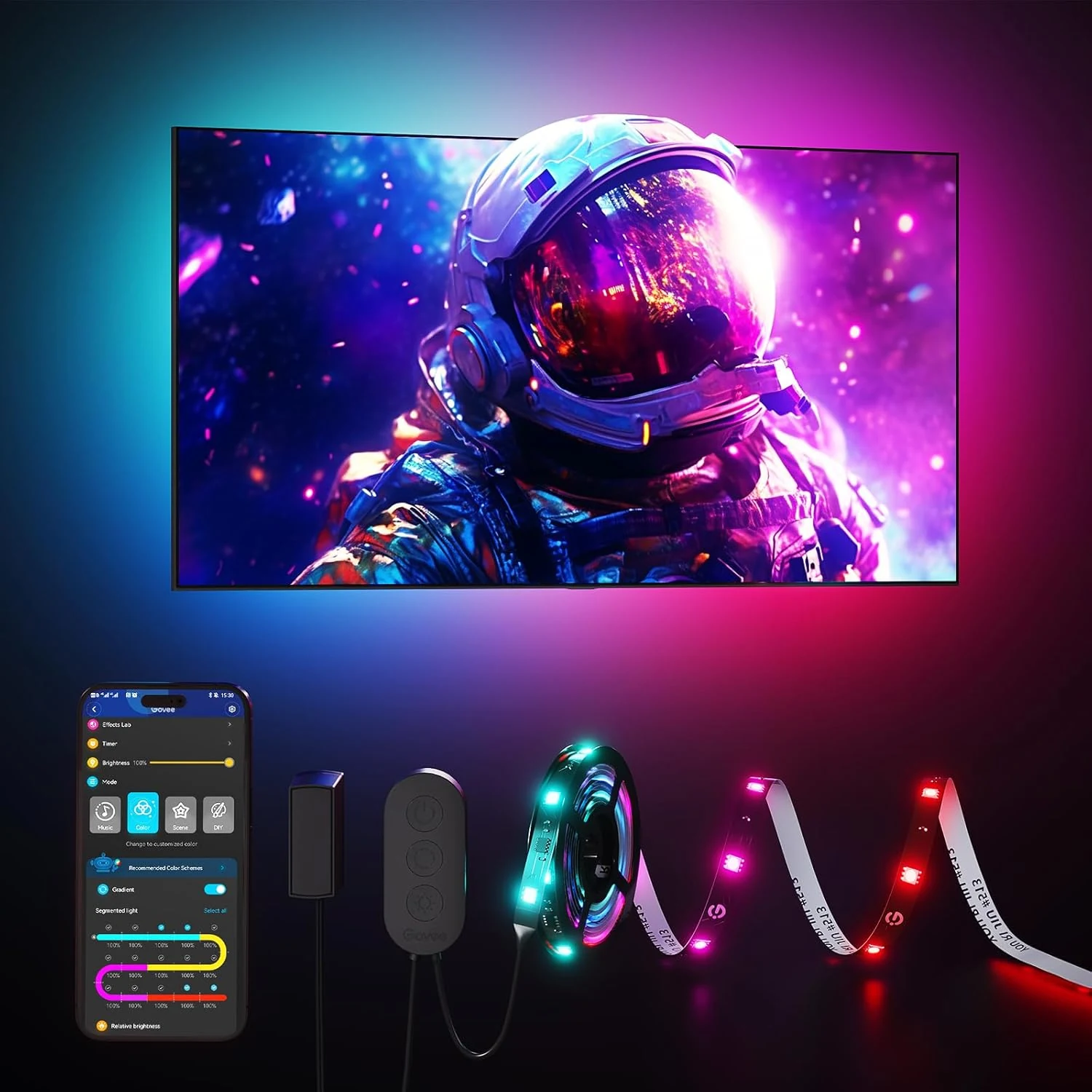 Govee TV LED Backlight Strip, RGBIC Smart LED Backlight for 40-50inch TVs