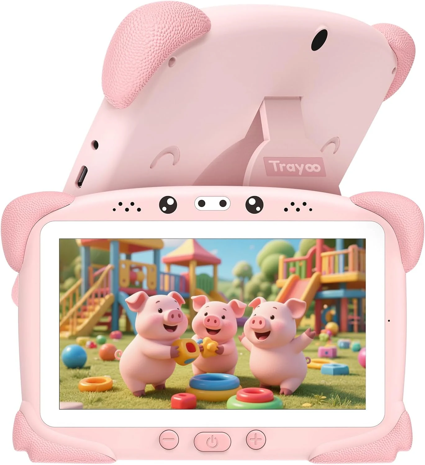 Trayoo Kids Tablet 7 inch Toddler Children Learning Tablet with WiFi, Parental Control, Education Learning Apps, Yutube (Pink)