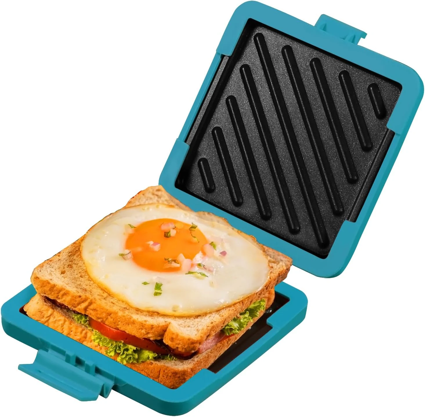MKYSAIL Microwave Sandwich Maker (No-Electric, Wireless, Dishwasher Safe)