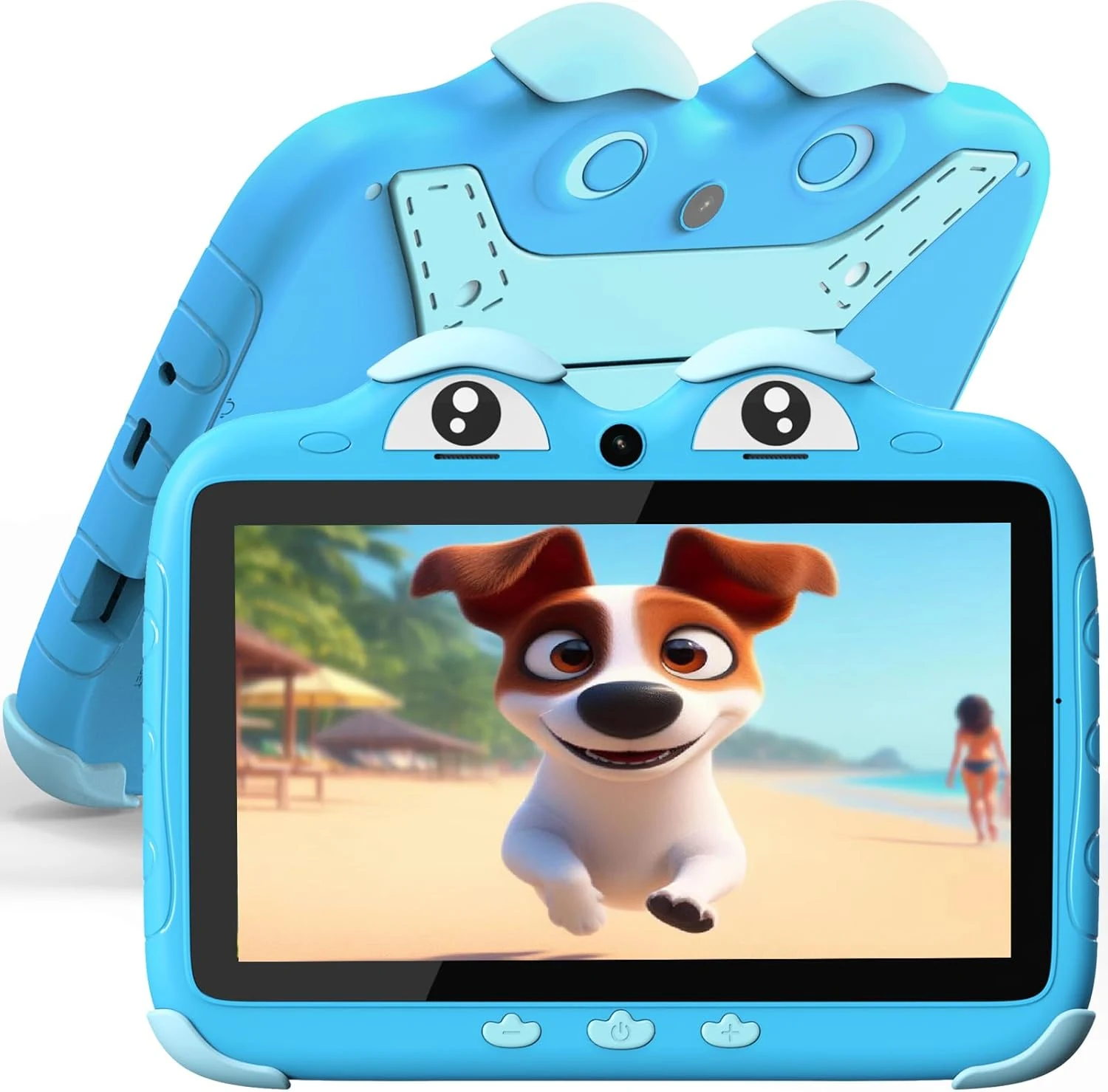 YINOCHE Kids Tablet for Kids 3-7 7'' Toddler Tablet for Toddlers Android Kids Tablets 32G Tablets for Kids WiFi Children's Tablet with Parental Control Shockproof Case Support YouTube Netflix (Blue)