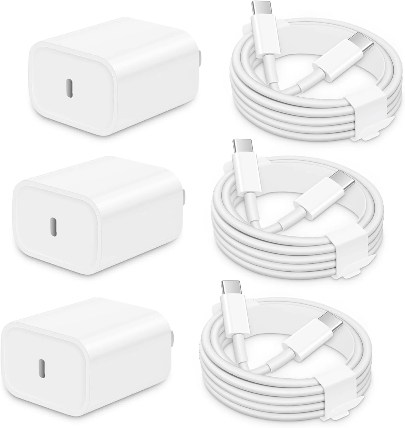 AISNI iPhone 17/16/15 Charger Fast Charging 3 Pack 20W USBC