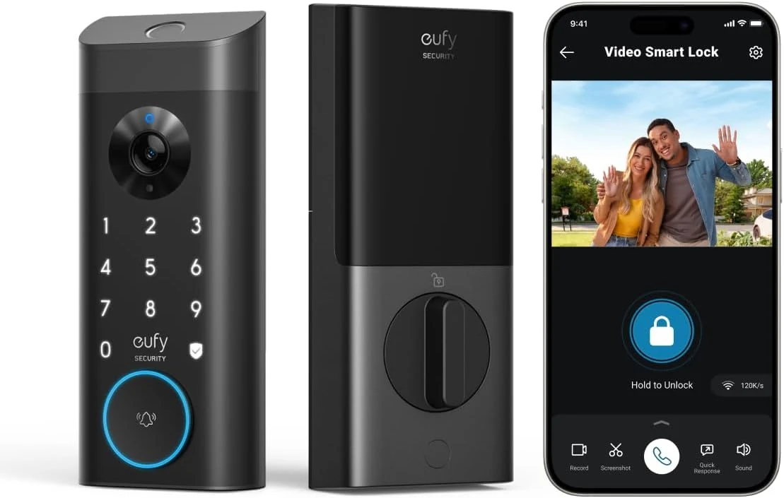 eufy Security Video Smart Lock E330, 3-in-1 Camera+Doorbell+Fingerprint Keyless Entry