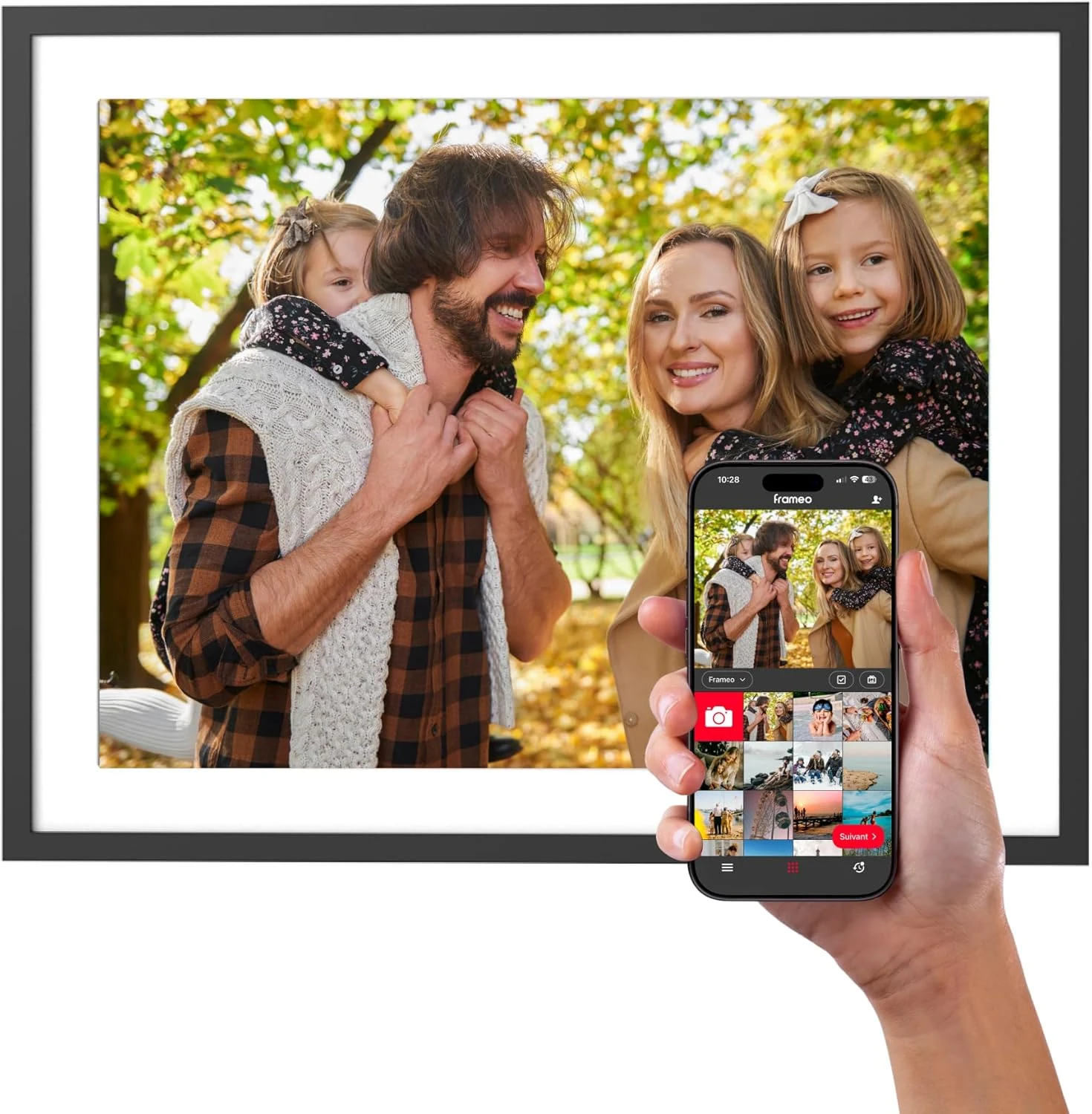 AGFA Photo FRAMEO WiFi Digital Picture Frame 17 Inch – HD Touchscreen Smart Photo Frame