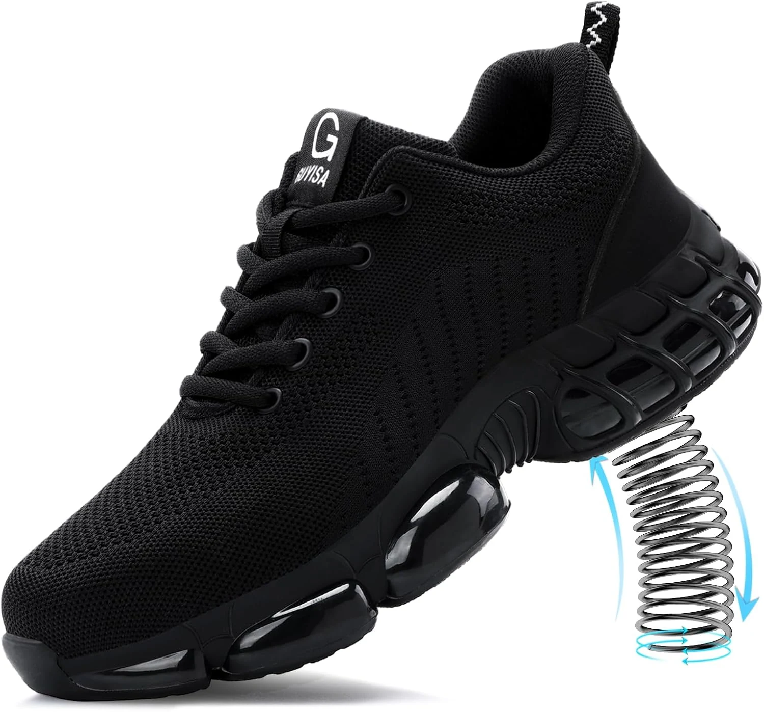 TANIELD Steel Toe Shoes for Men Lightweight Safety Work Shoes with Kevlar Puncture Resistant Midsole Comfortable Low Top Work Shoes