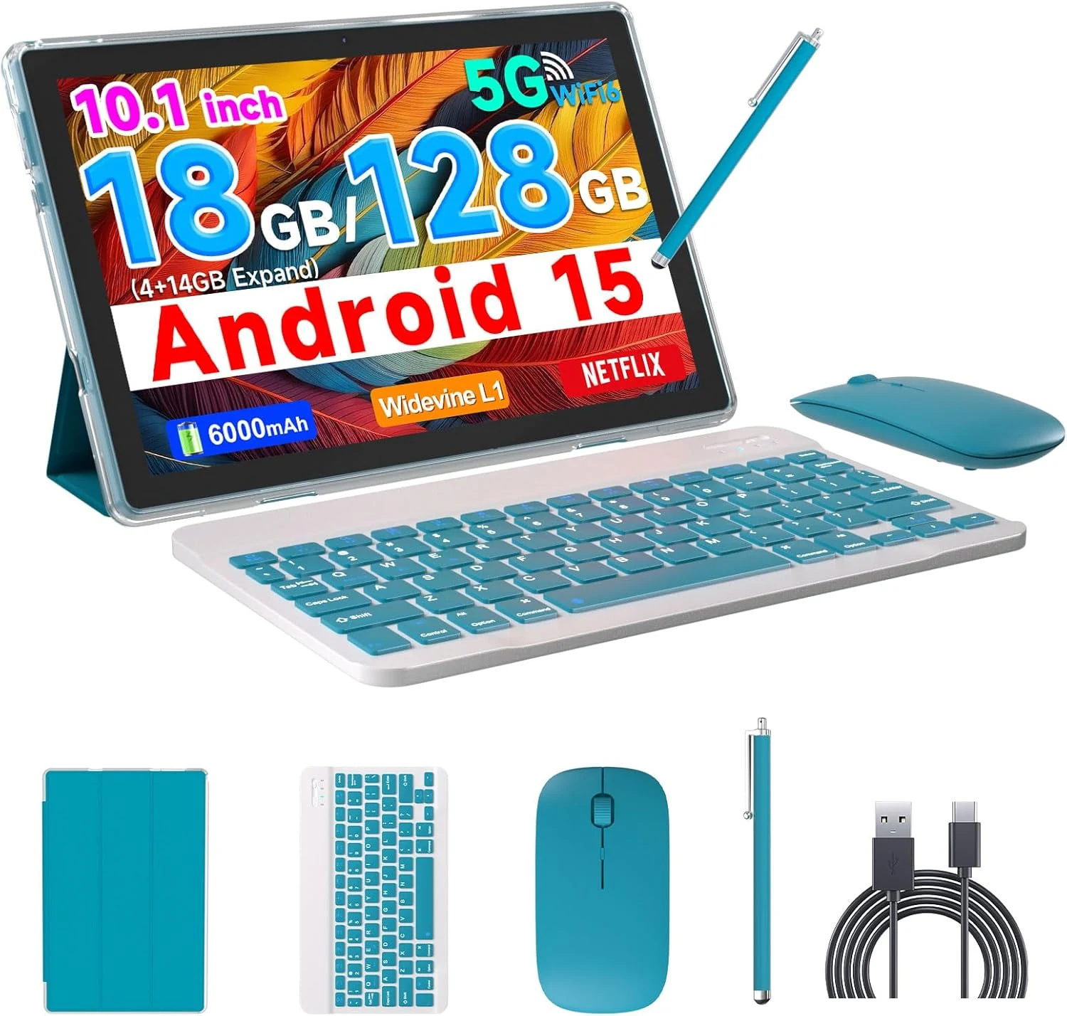 COOPERS Tablet Android 15, 10 inch Tablet 18GB RAM+128GB ROM (CP20 Pro)