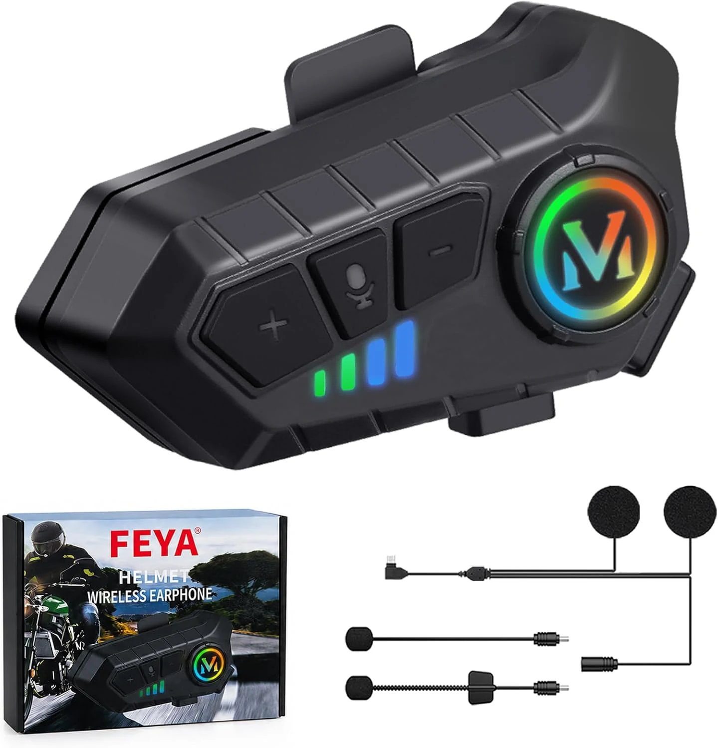 FEYA Motorcycle Helmet Speakers High Battery Life Helmet Headphone IPX6 (Y10)